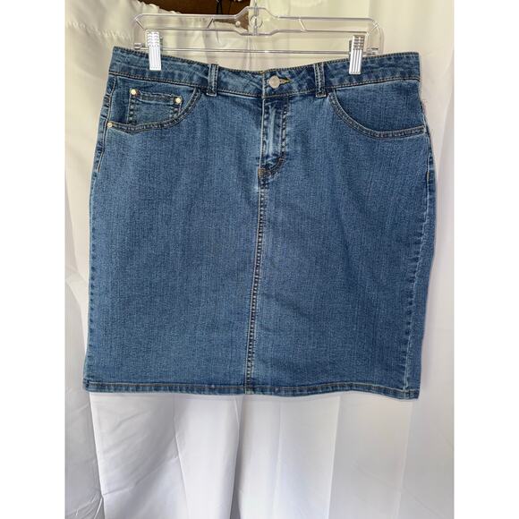 Jaclyn Smith Dresses & Skirts - Jaclyn Smith Jean Skirt Size 12 Denim Women's Skirt